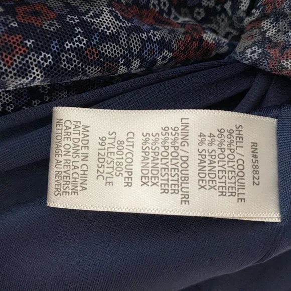 Max Studio Dress navy with floral print size M in Excellent condition - Picture 6 of 10